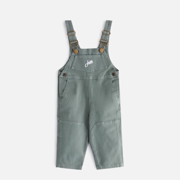 Kith Other - Kith Kids Baby Twill Overall in Green Unisex Size 3-6M